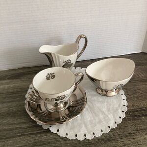 Vtg Royal Winton Our Wedding Tea Set
